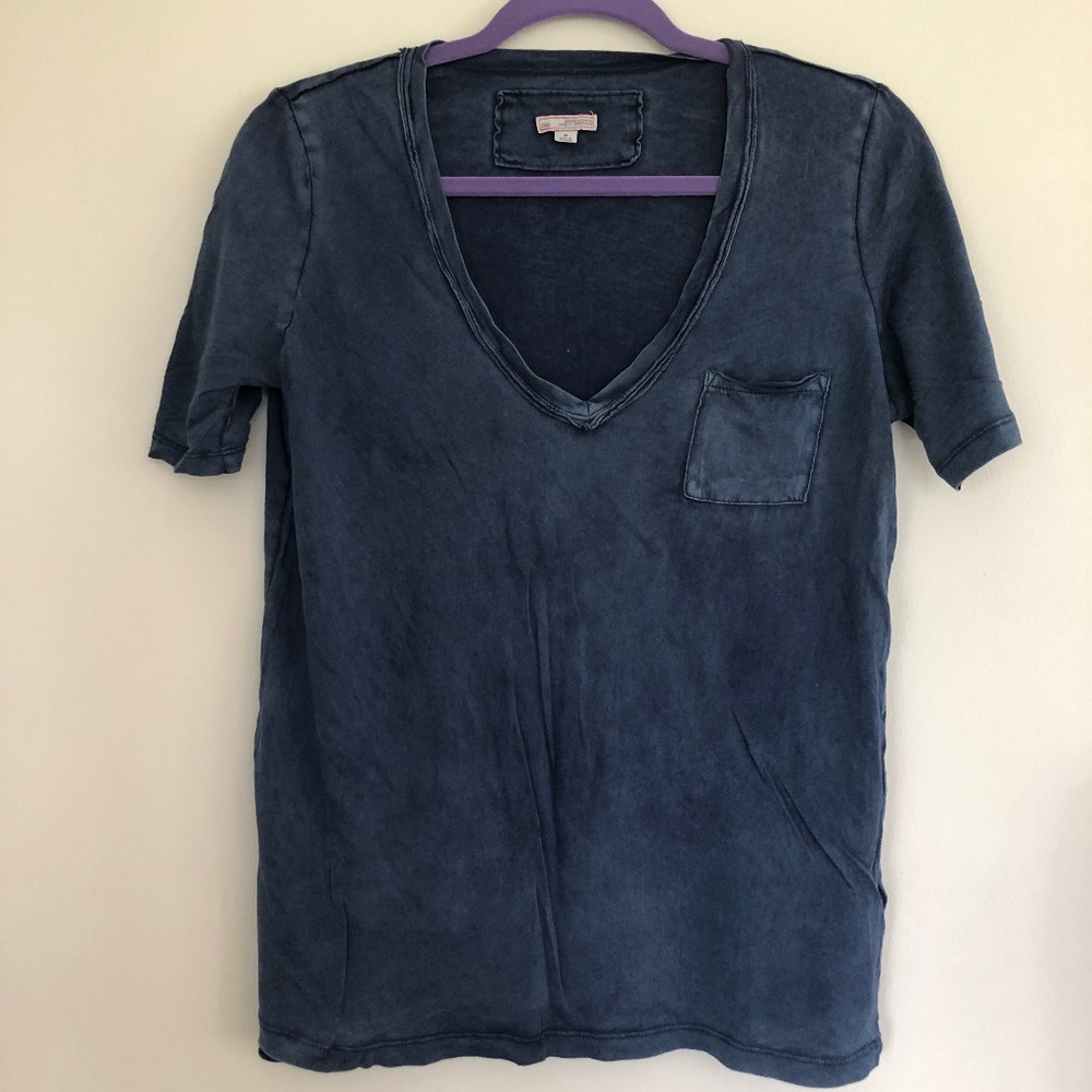 Dark Blue V-neck